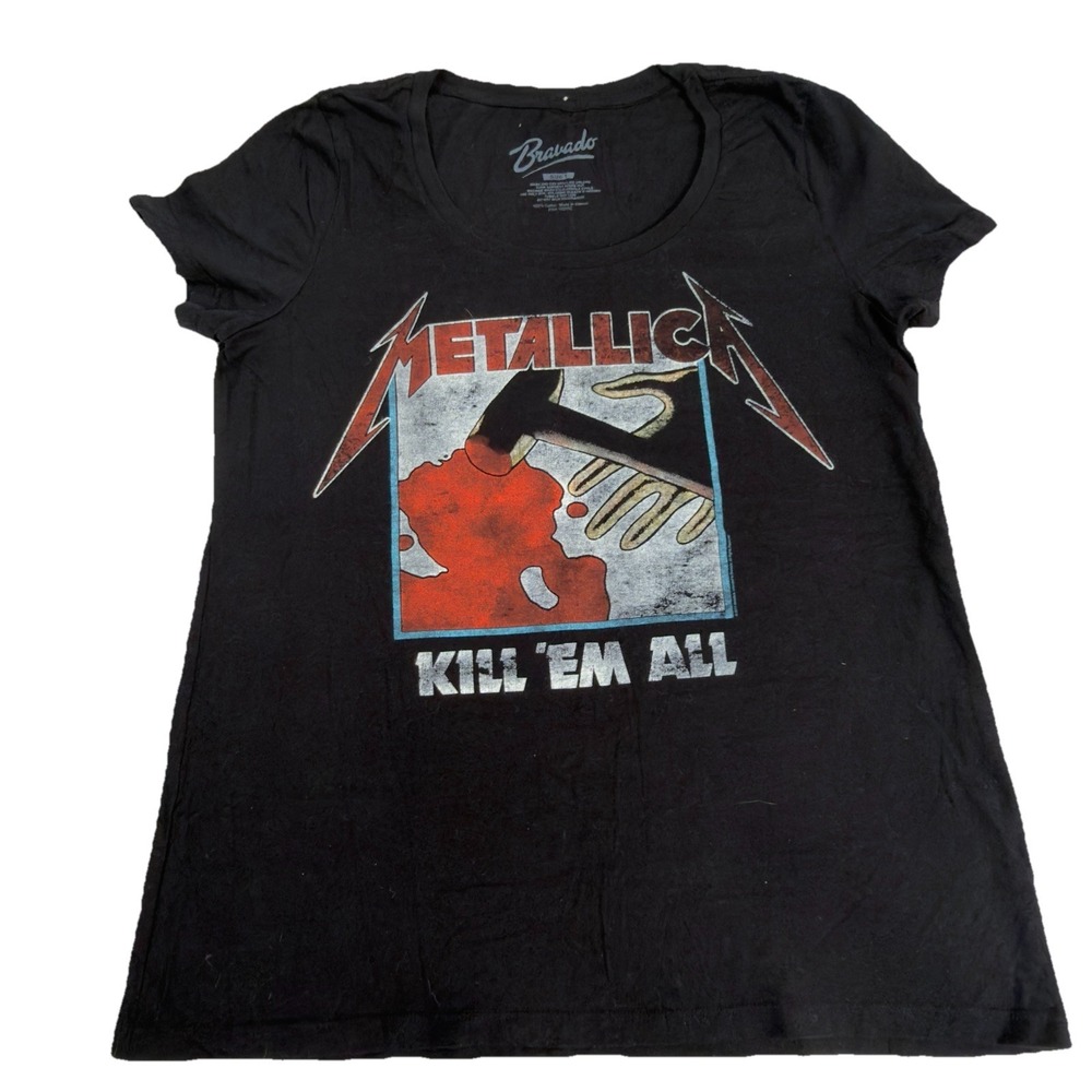 Metallica Kill Em All Womens Size 1X Bravado Kill Em All Band Shirt Short Sleeve - Picture 2 of 6